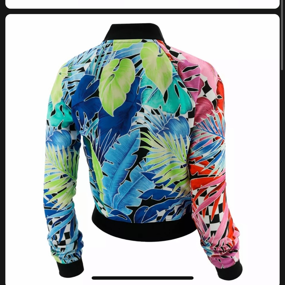 😻NIKE NWT Tropical Print Lightweight Crop Jacket - Picture 6 of 6